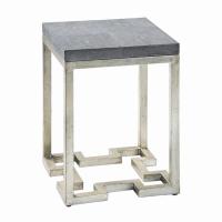 Geometric Charcoal Accent Table