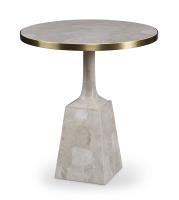 Stone Pedestal Occasional Table