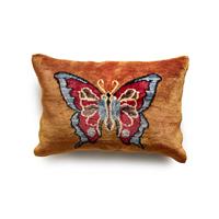 Orange Red Butterfly Pillow