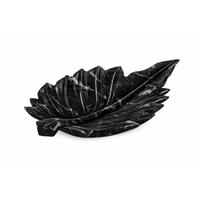 Palm Leaf Dish In Black Marble