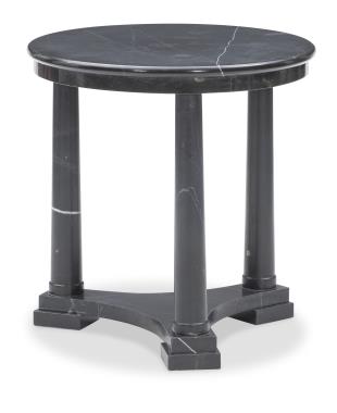 Neoclassic Black Marble Side Table