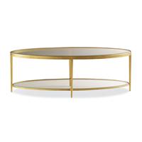 Jinx Brass Oval Cocktail Table